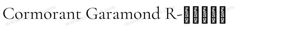 Cormorant Garamond R字体转换